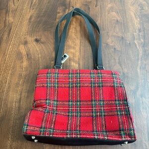 Vintage EGO Red and Black Tartan Handbag